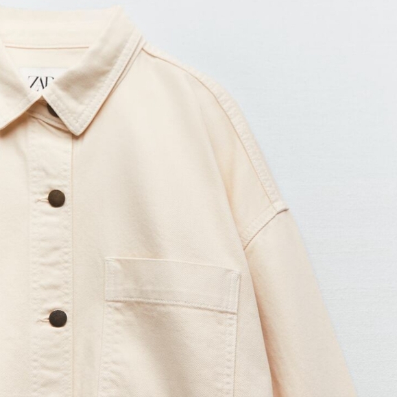 Zara Cream Button-Up Jacket - Picture 11 of 15